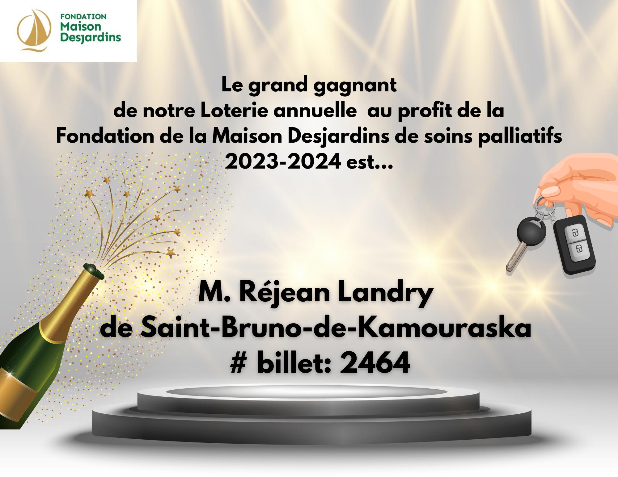 Photo - Grand gagnant Loterie annuelle 2023-2024