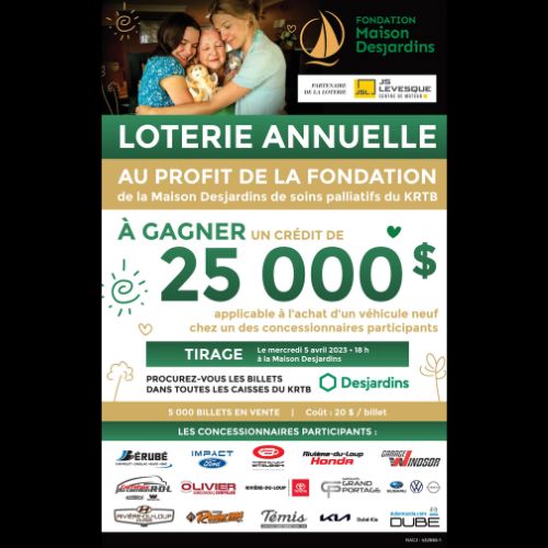Photo - Loterie de la Fondation de la Maison Desjardins de soins palliatifs du KRTB-12e édition